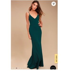 Lulu’s Infinite Glory Forest Green Maxi Dress